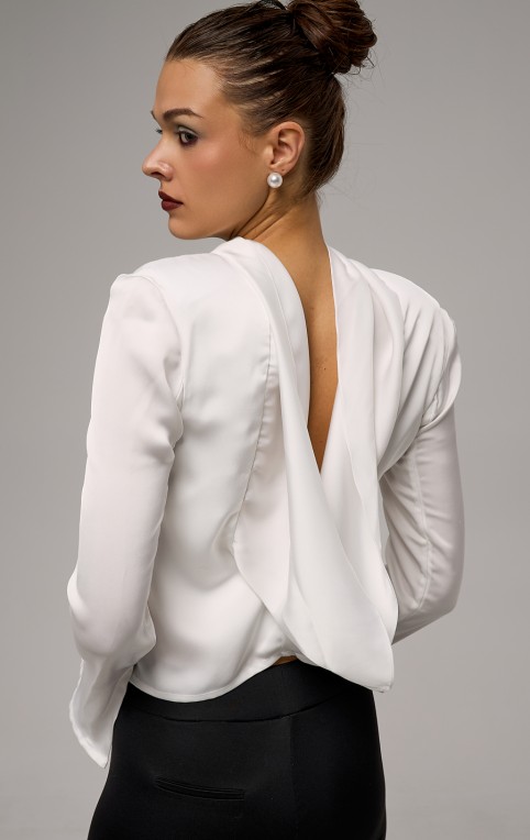 Легка Сатінова Сорочка Молочна